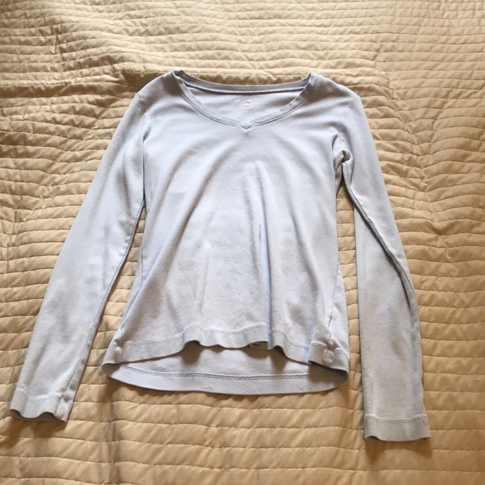 Light Blue Eddie Bauer Long Sleeve-Tee